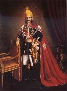 Maujdar Khan Hyderabad Nawab Sir Mahbub Ali Khan Bahadur Fateh Jung of Hyderabad and Berar France oil painting artist